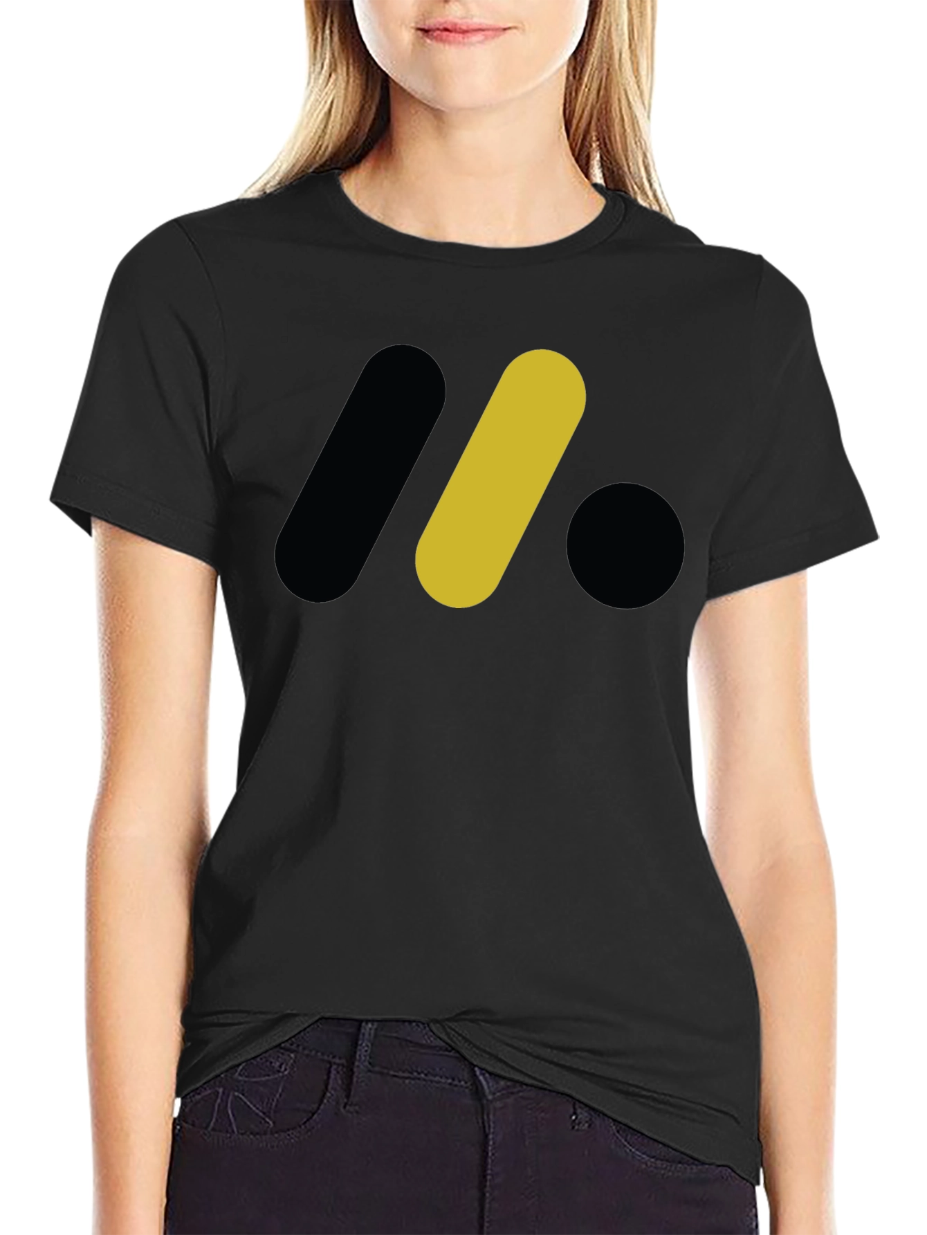 Abstract Graphic Tee - Black