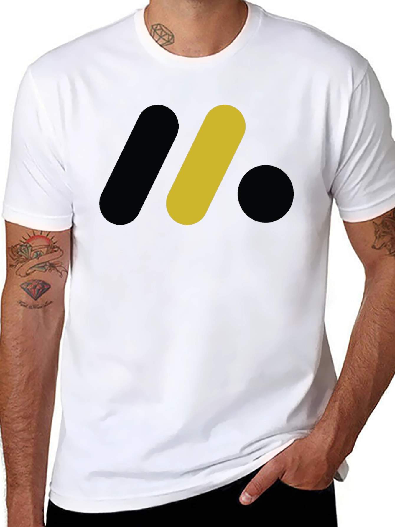 Abstract Graphic Tee - Black
