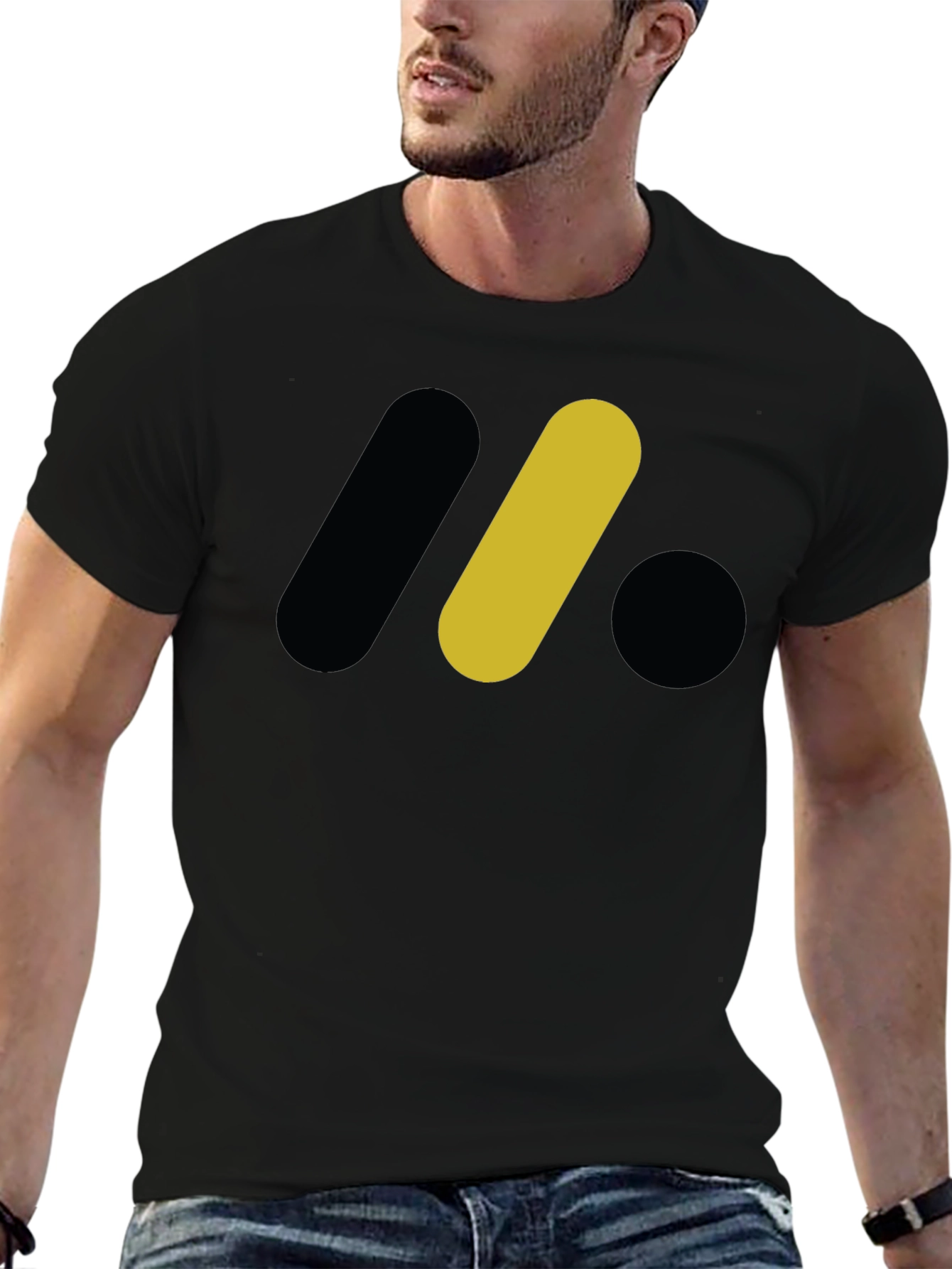 Abstract Graphic Tee - Black