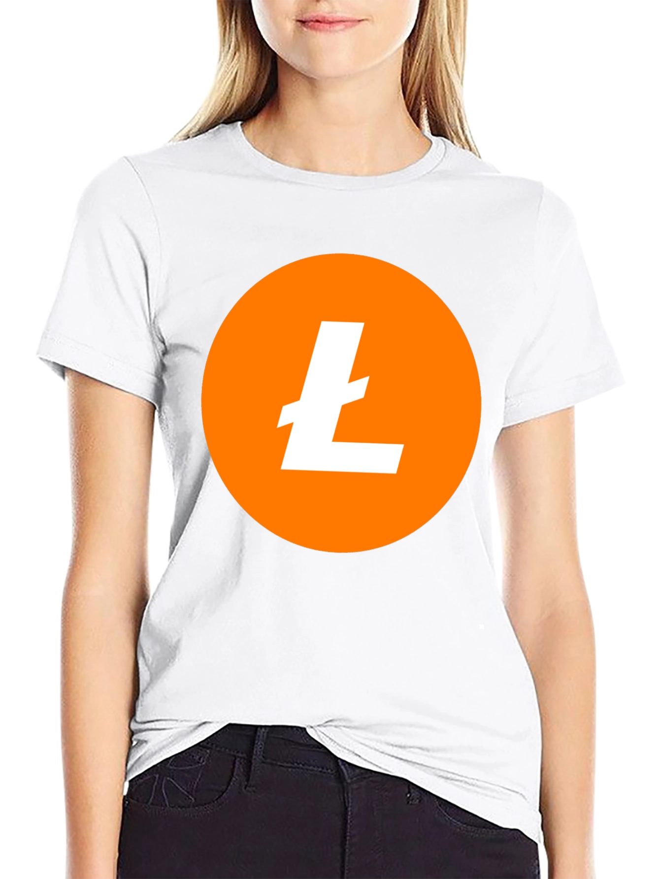 Litecoin Crypto T-Shirt - Orange Circle Design