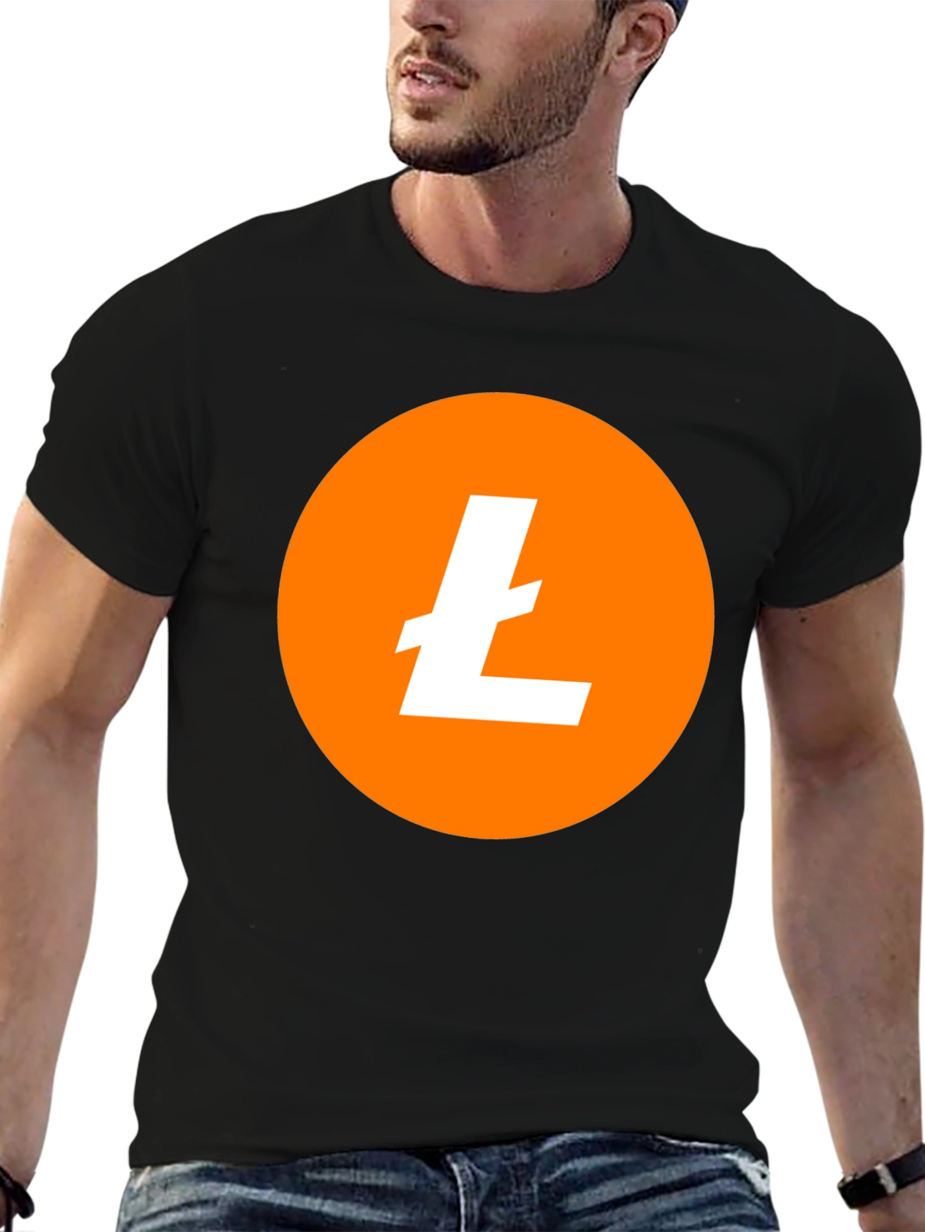 Litecoin Crypto T-Shirt - Orange Circle Design