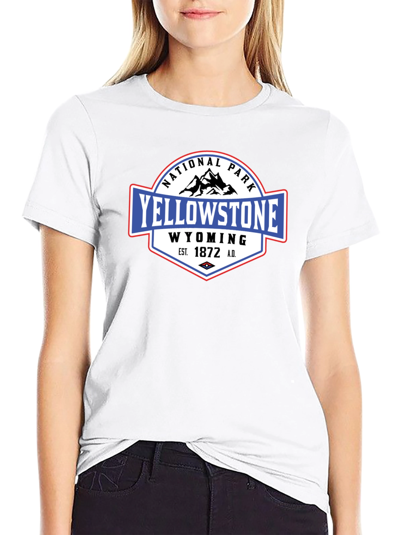 Yellowstone National Park Black Graphic T-Shirt