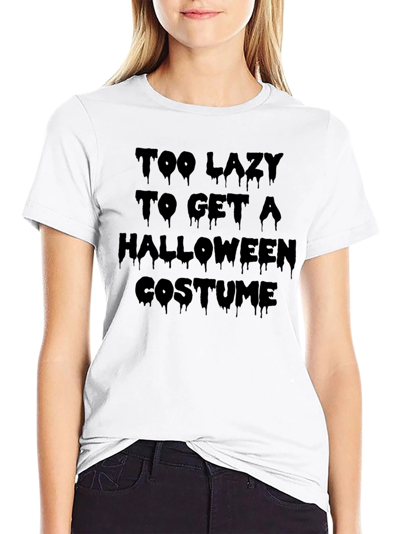 Lazy Halloween Costume Graphic T-Shirt