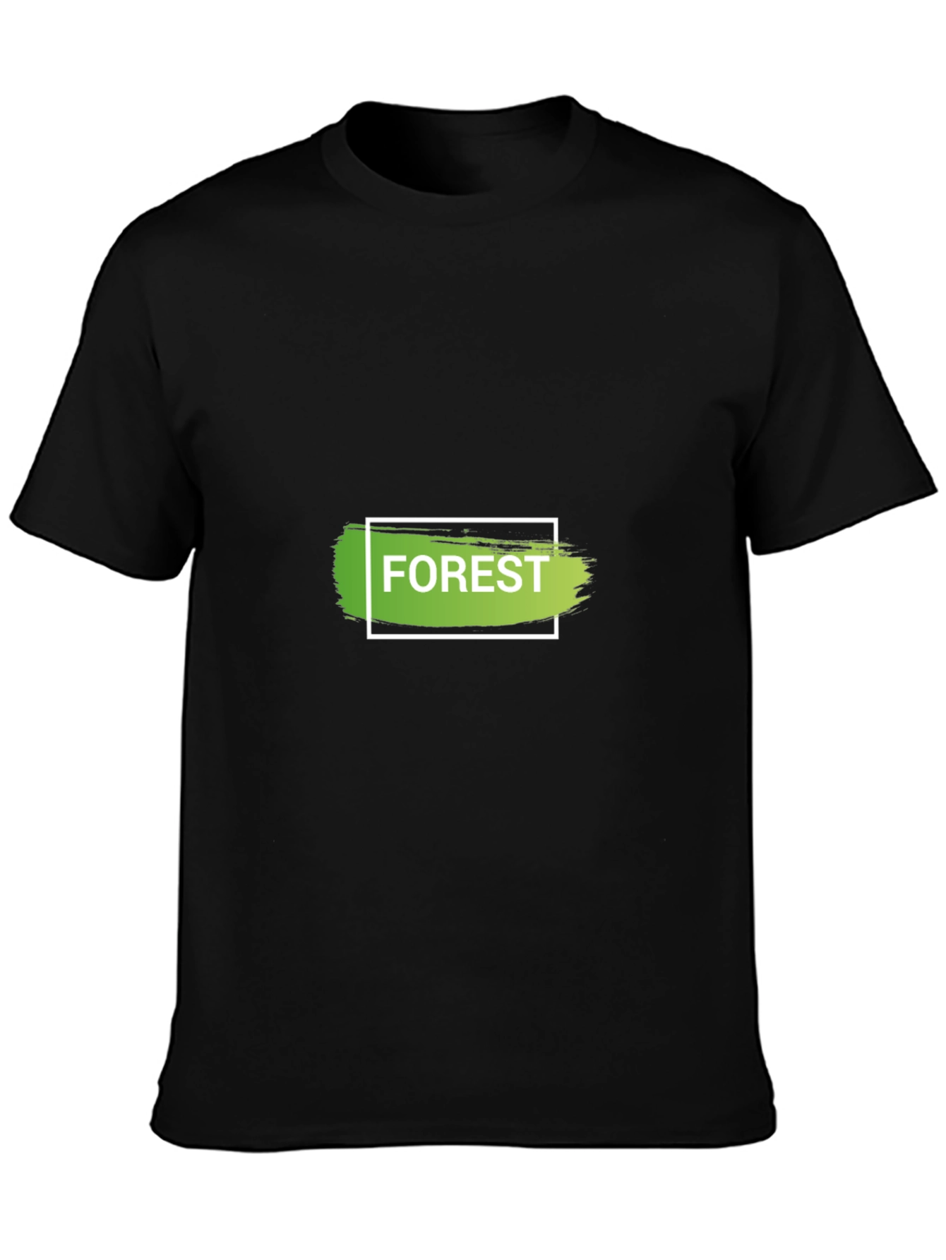 Forest Graphic Print Black T-Shirt