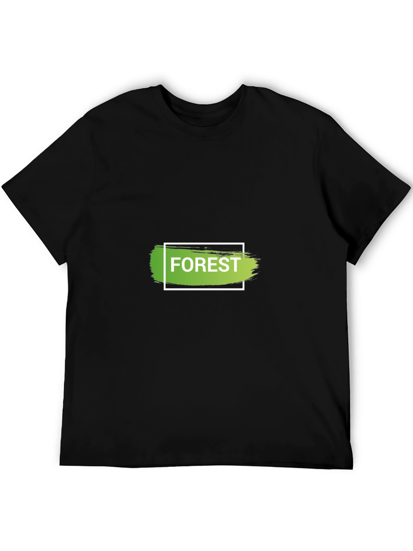 Forest Graphic Print Black T-Shirt