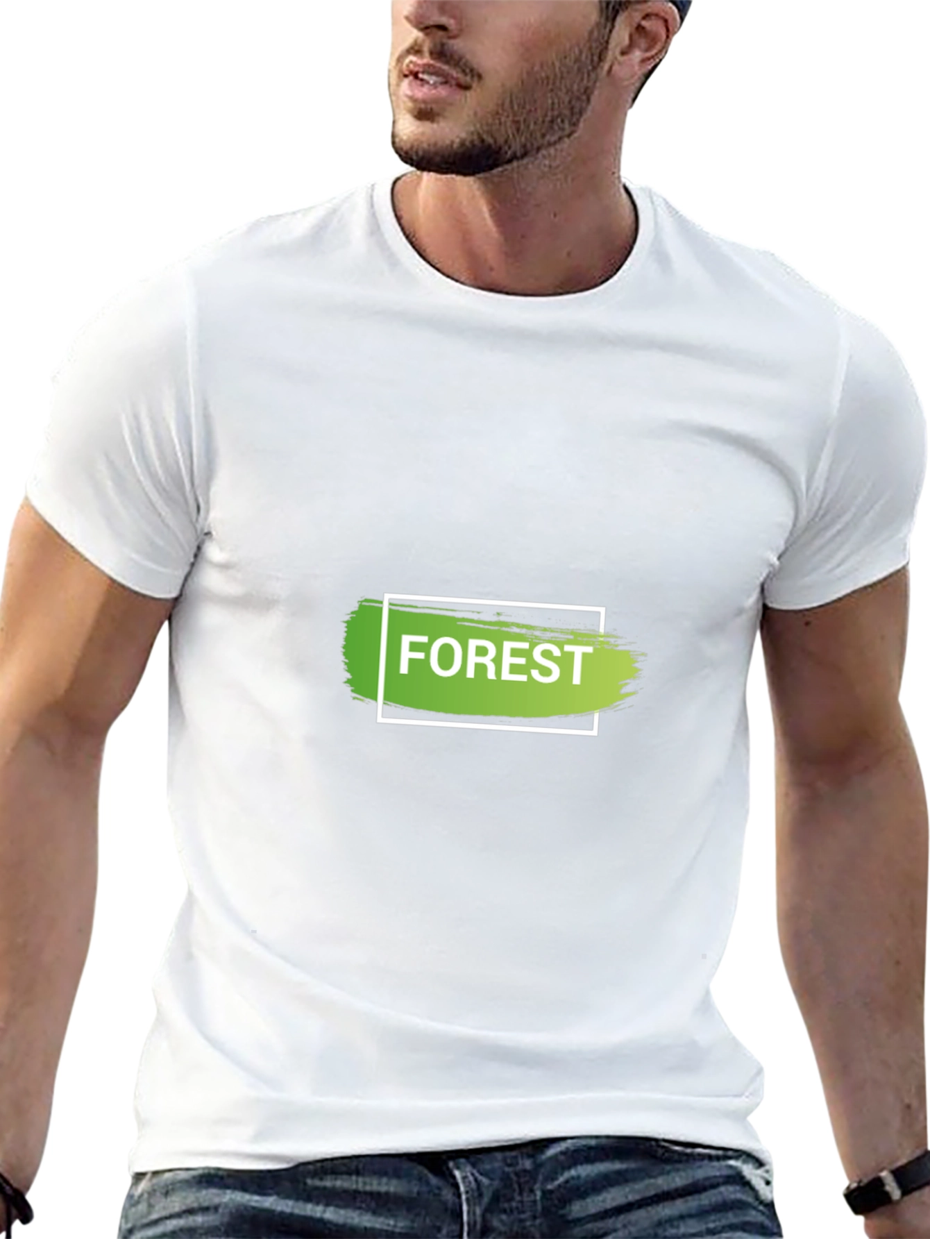 Forest Graphic Print Black T-Shirt