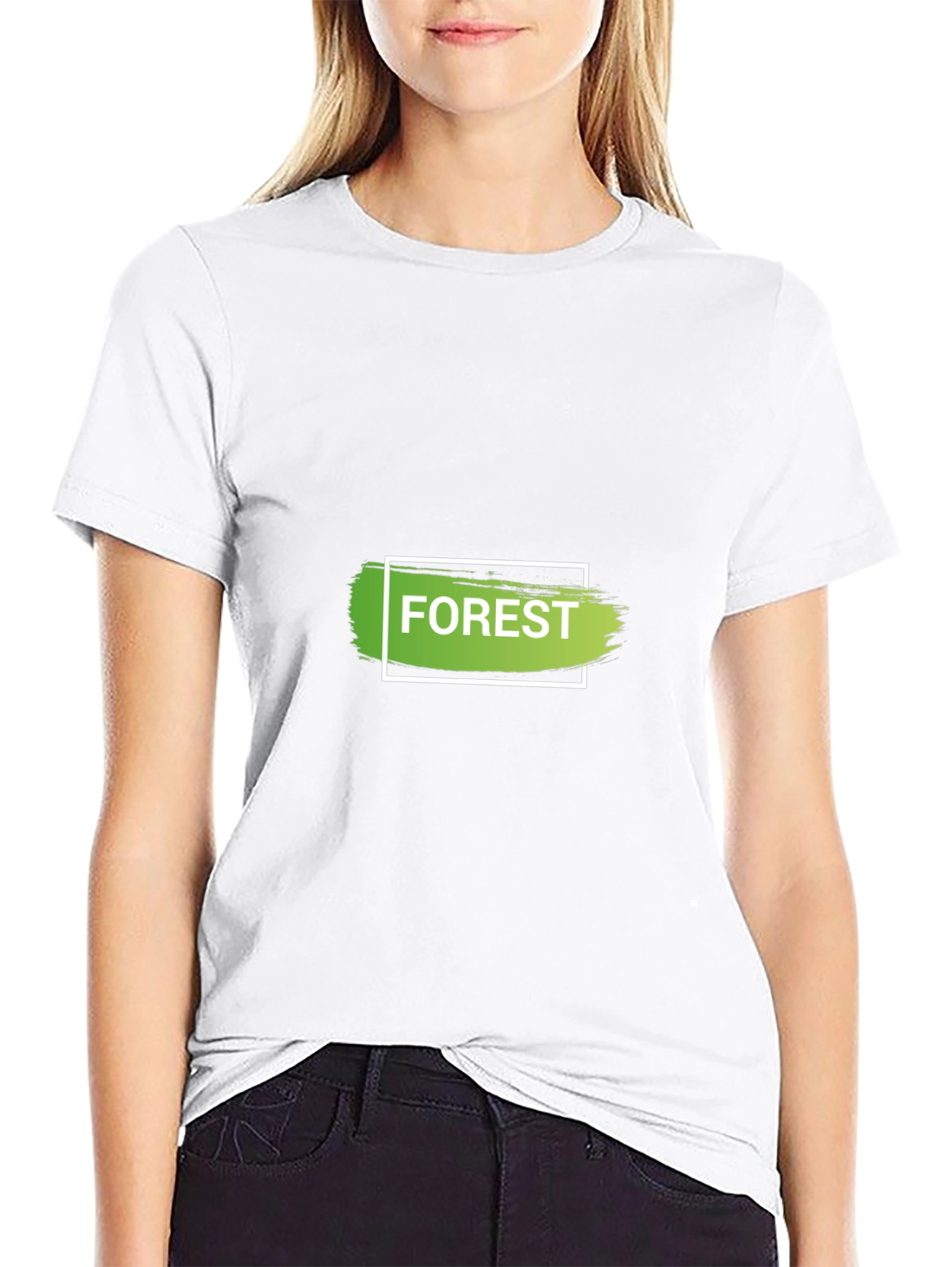 Forest Graphic Print Black T-Shirt