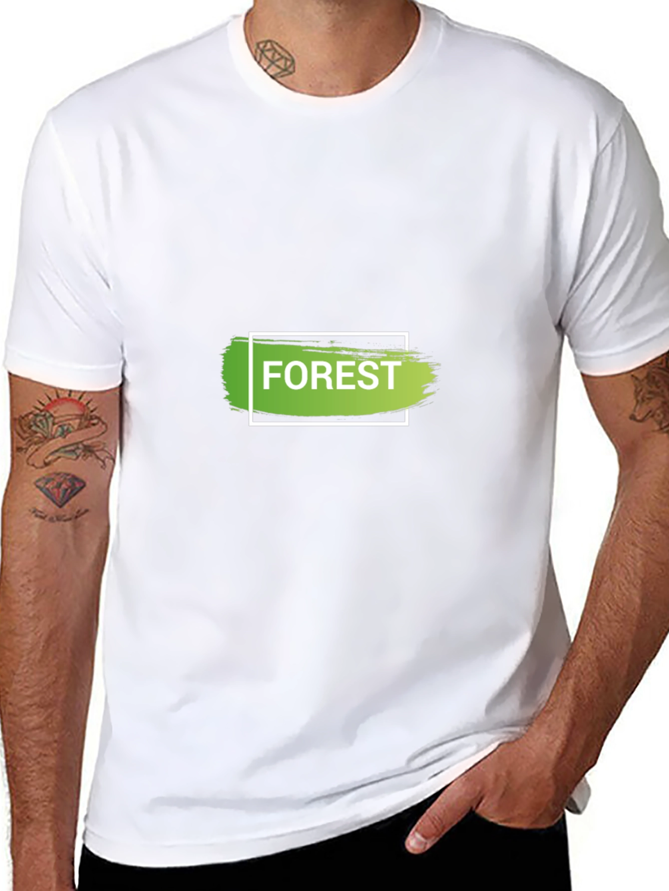 Forest Graphic Print Black T-Shirt