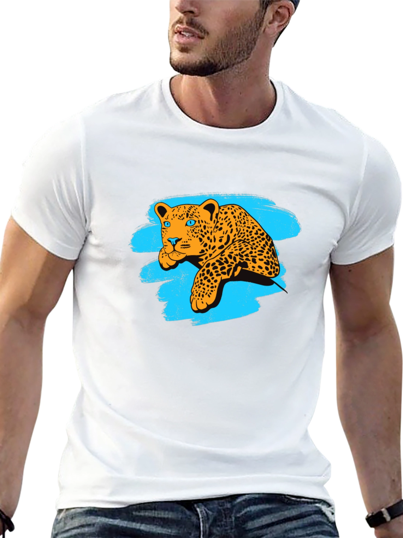 Leopard Graphic Black Tee