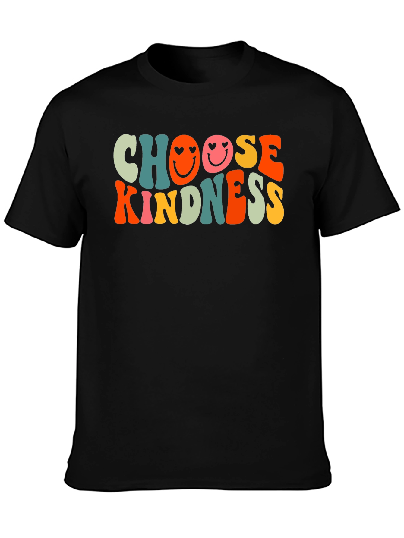 Choose Kindness Graphic Tee - Retro Smiley Face T-Shirt
