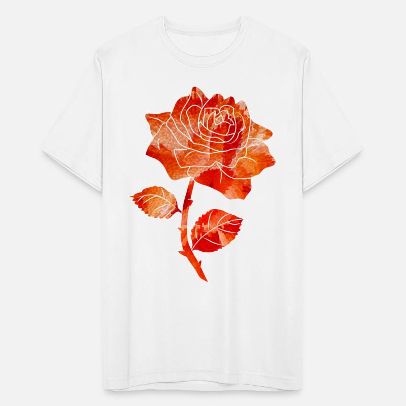 Abstract pasionate coral orange rose flower extrus
