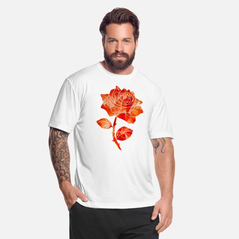 Abstract pasionate coral orange rose flower extrus