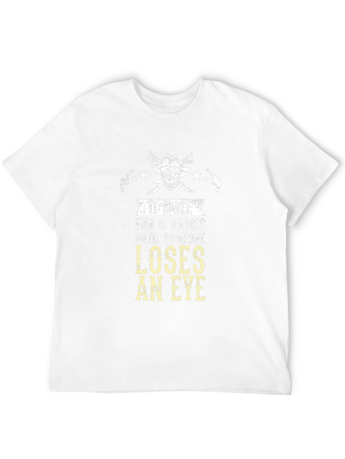 Pirate Skull Fun & Games Graphic T-Shirt