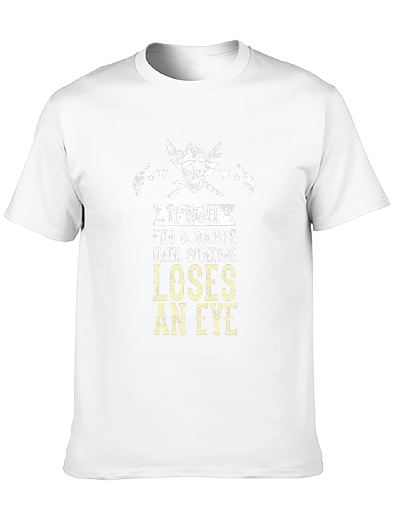 Pirate Skull Fun & Games Graphic T-Shirt