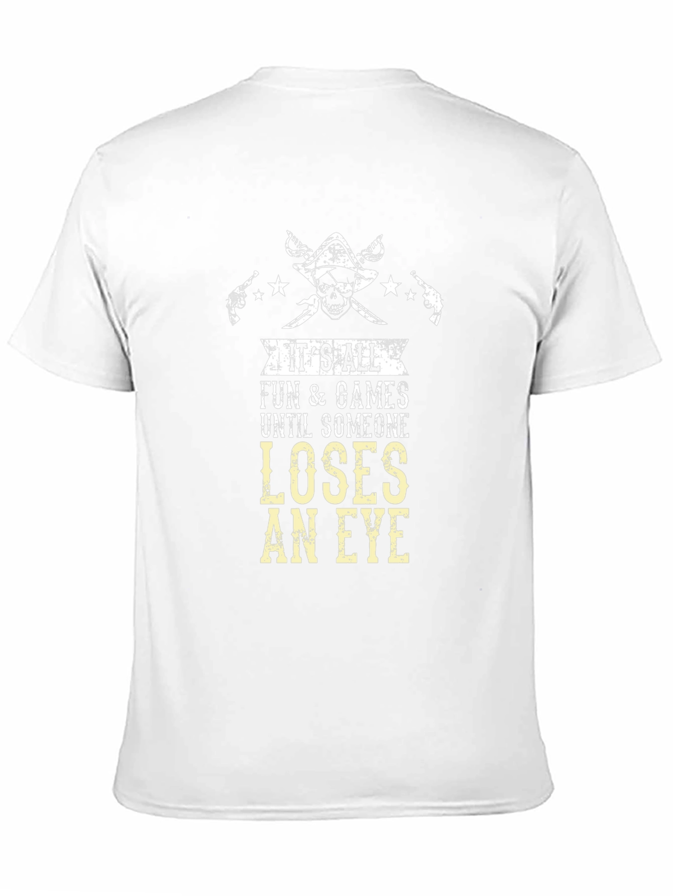 Pirate Skull Fun & Games Graphic T-Shirt