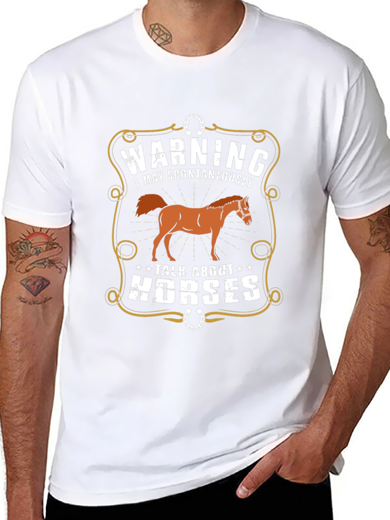 Warning: May Spontaneously Talk About Horses T-Shirt