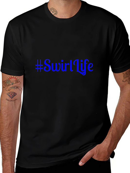 Swirl Life Graphic Tee - Black