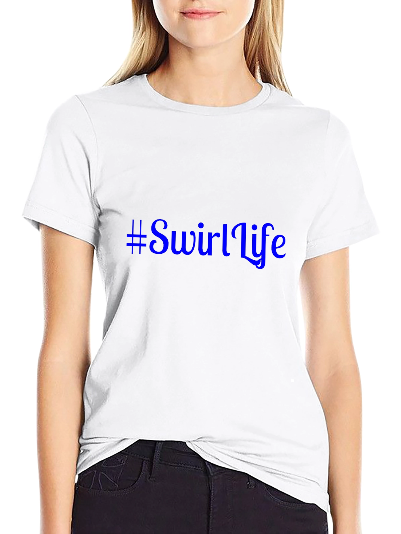 Swirl Life Graphic Tee - Black