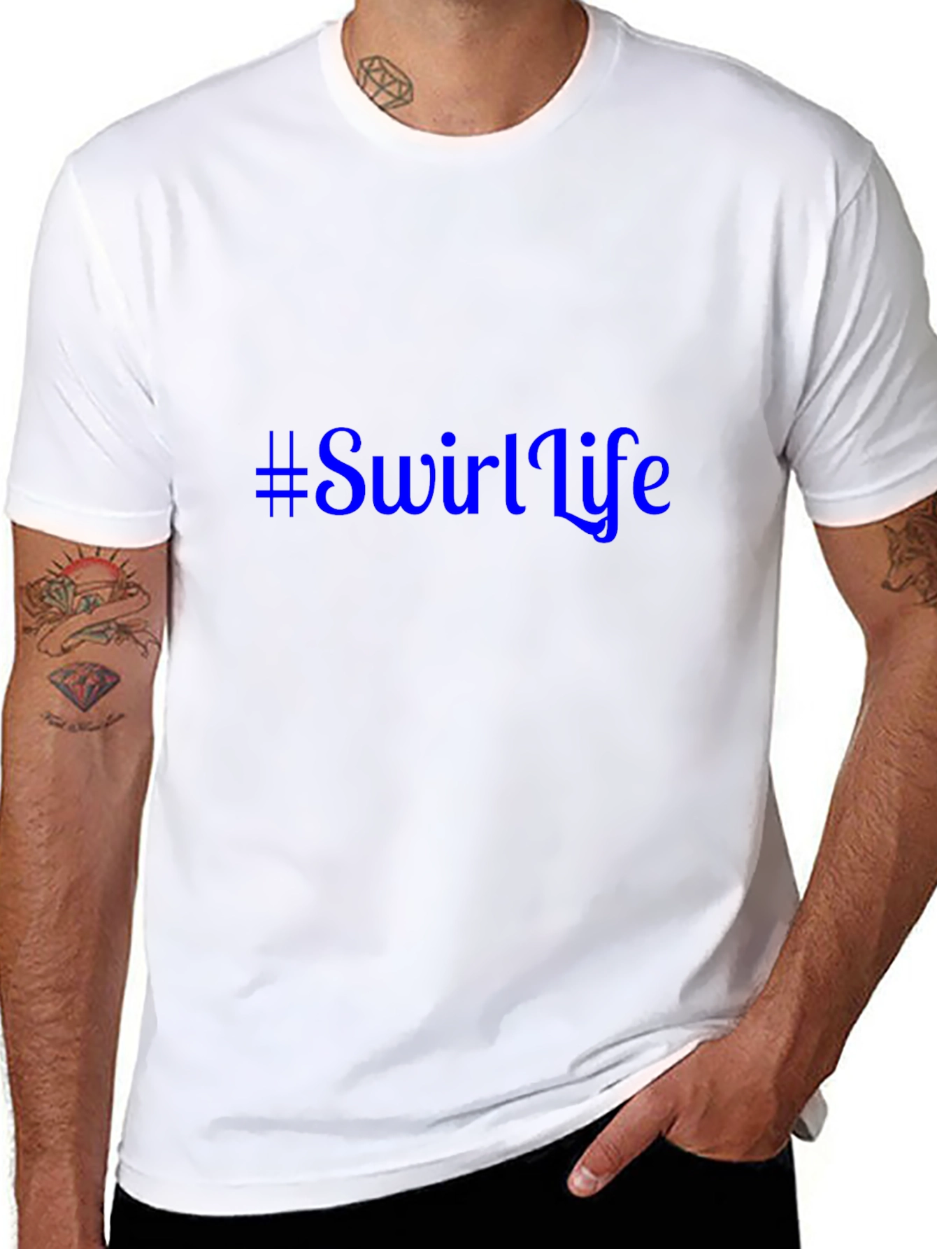 Swirl Life Graphic Tee - Black