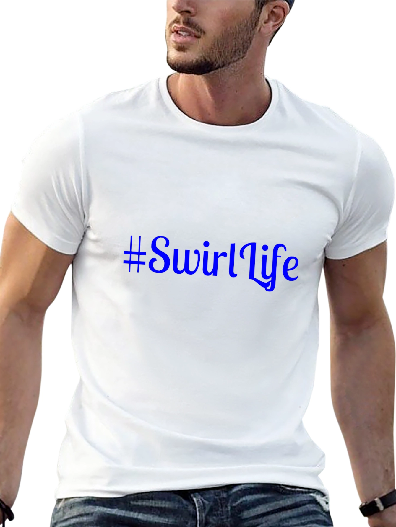 Swirl Life Graphic Tee - Black