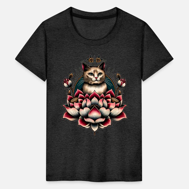 AI Japanese Cat with Lotus Flower