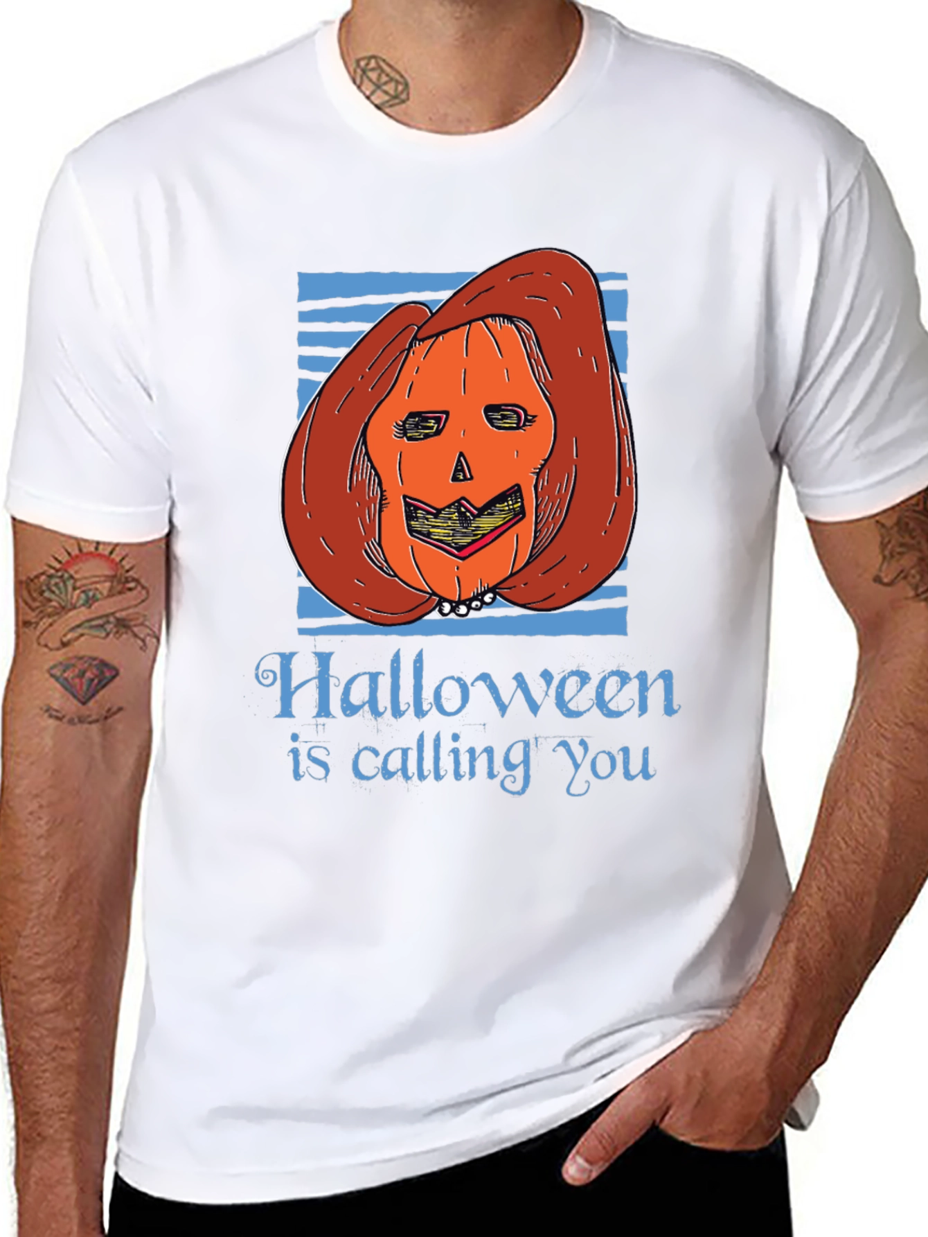 Halloween Pumpkin Lady Graphic Tee