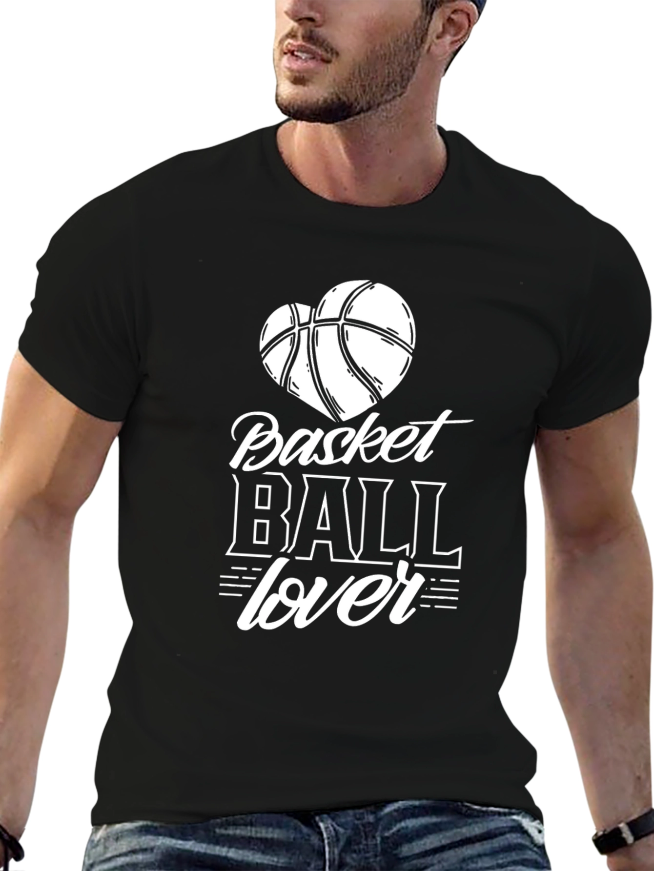 Basketball Lover T-Shirt - Heart Graphic Tee