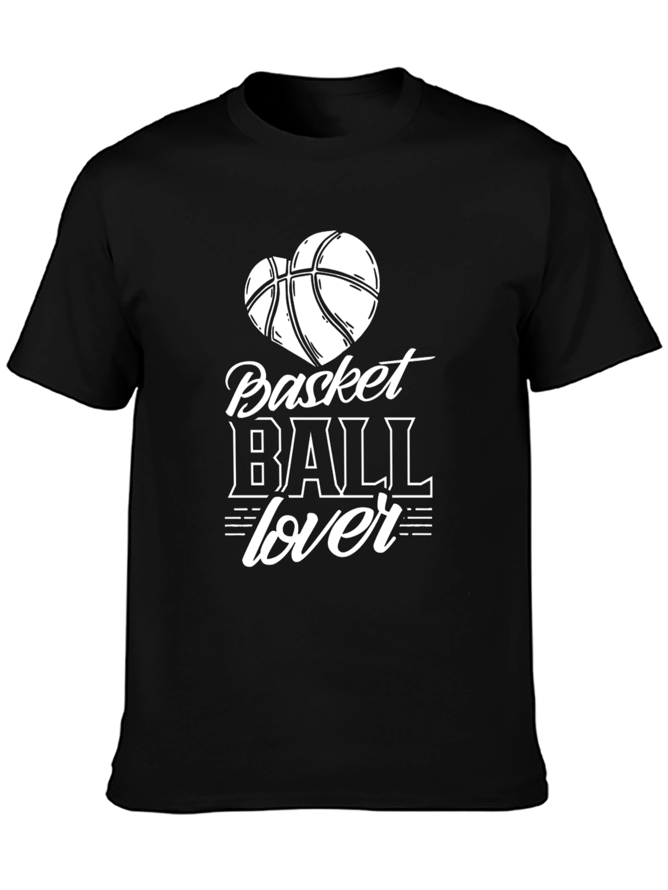 Basketball Lover T-Shirt - Heart Graphic Tee