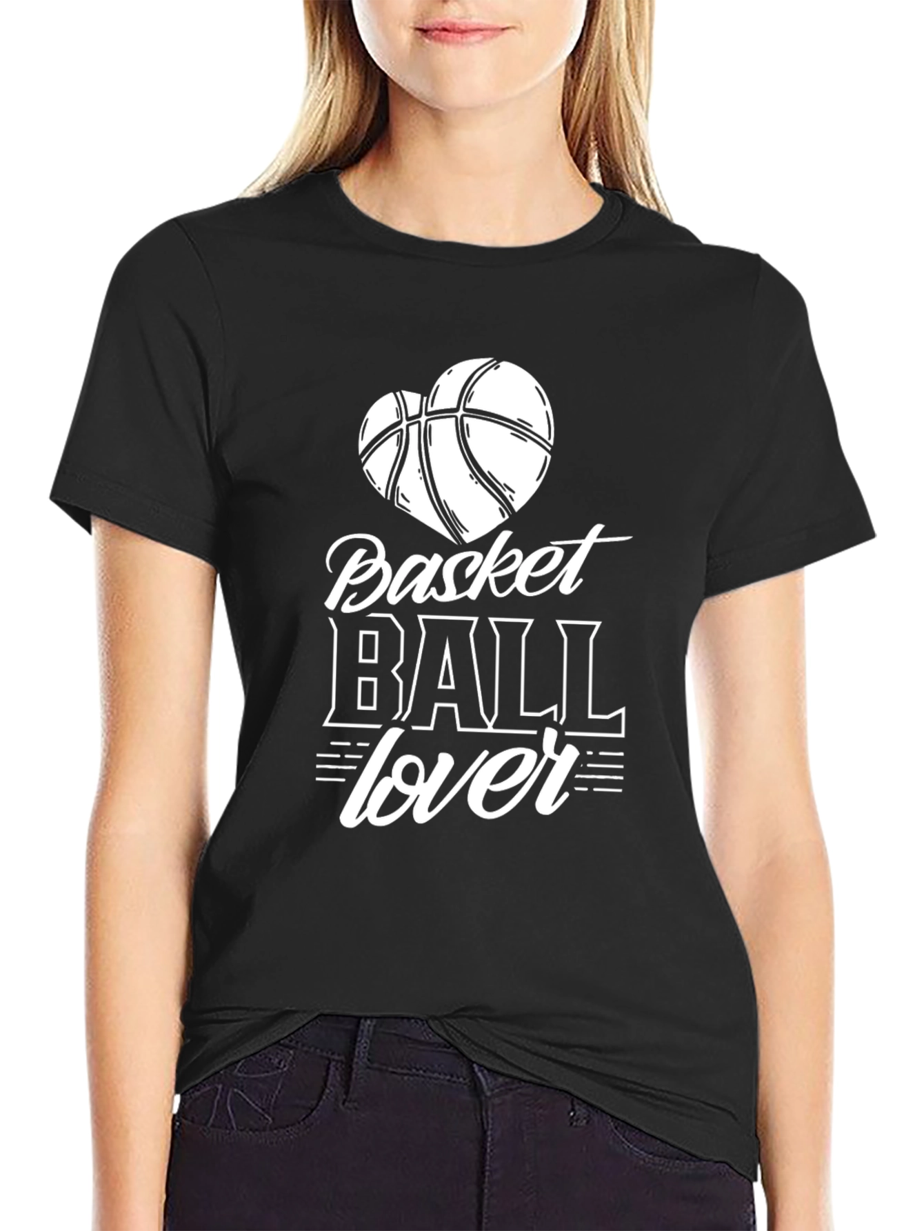 Basketball Lover T-Shirt - Heart Graphic Tee
