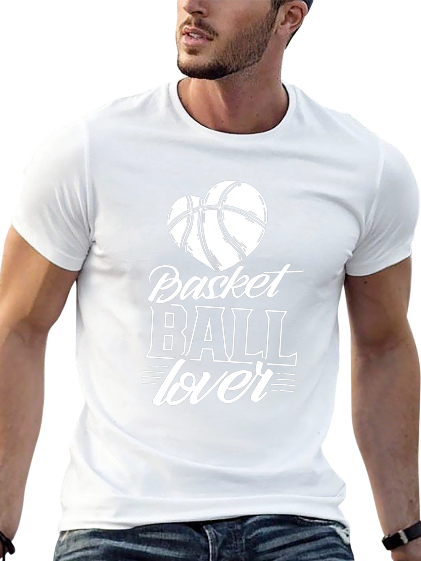 Basketball Lover T-Shirt - Heart Graphic Tee