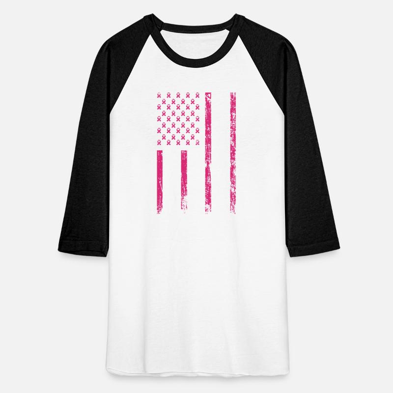 American Flag Ribbon Decor Breast Cancer