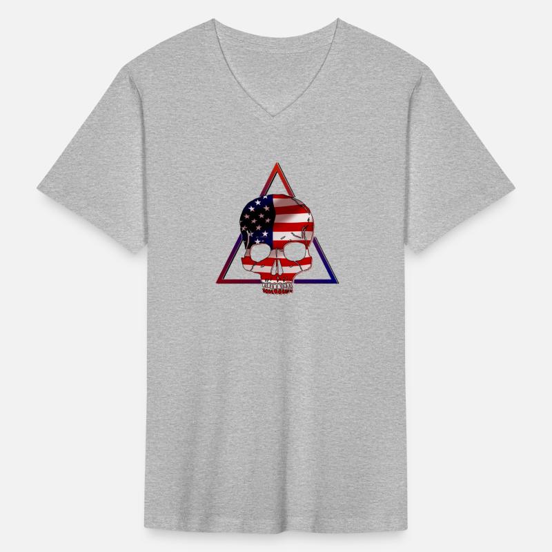 American flag skull