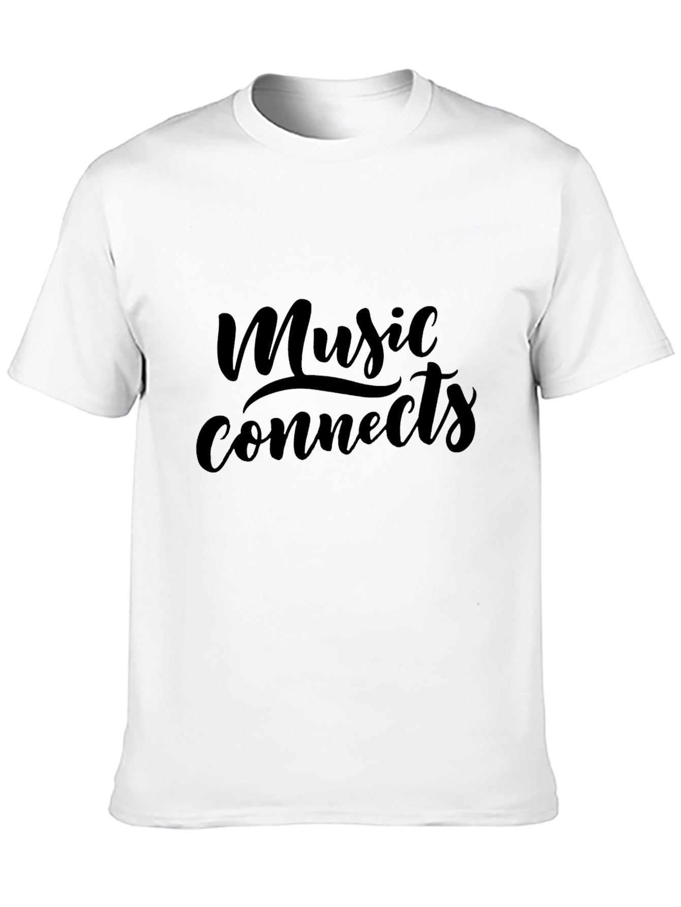 Music Connects Black Graphic Tee - Soft Cotton