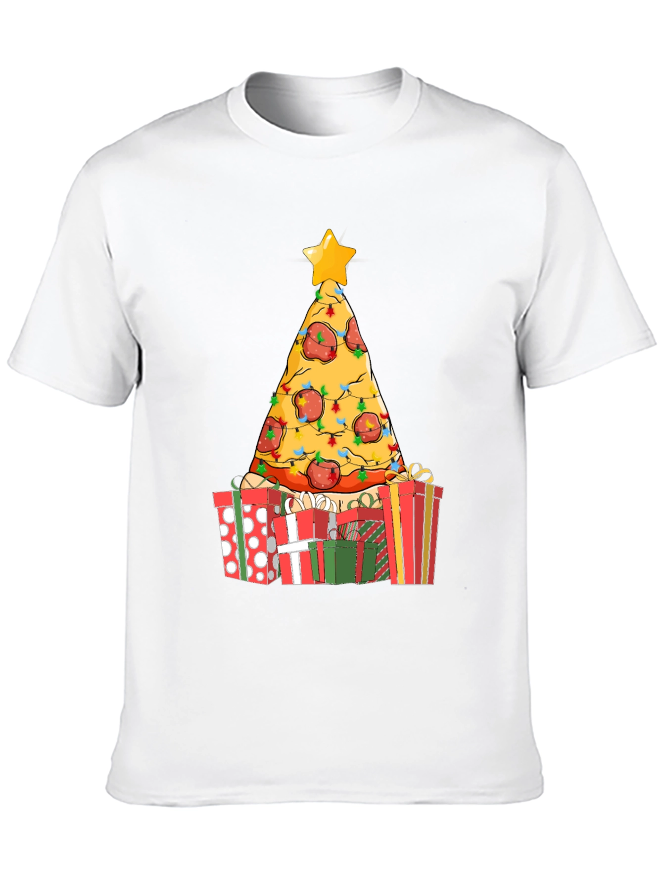 Pizza Christmas Tree Graphic Tee