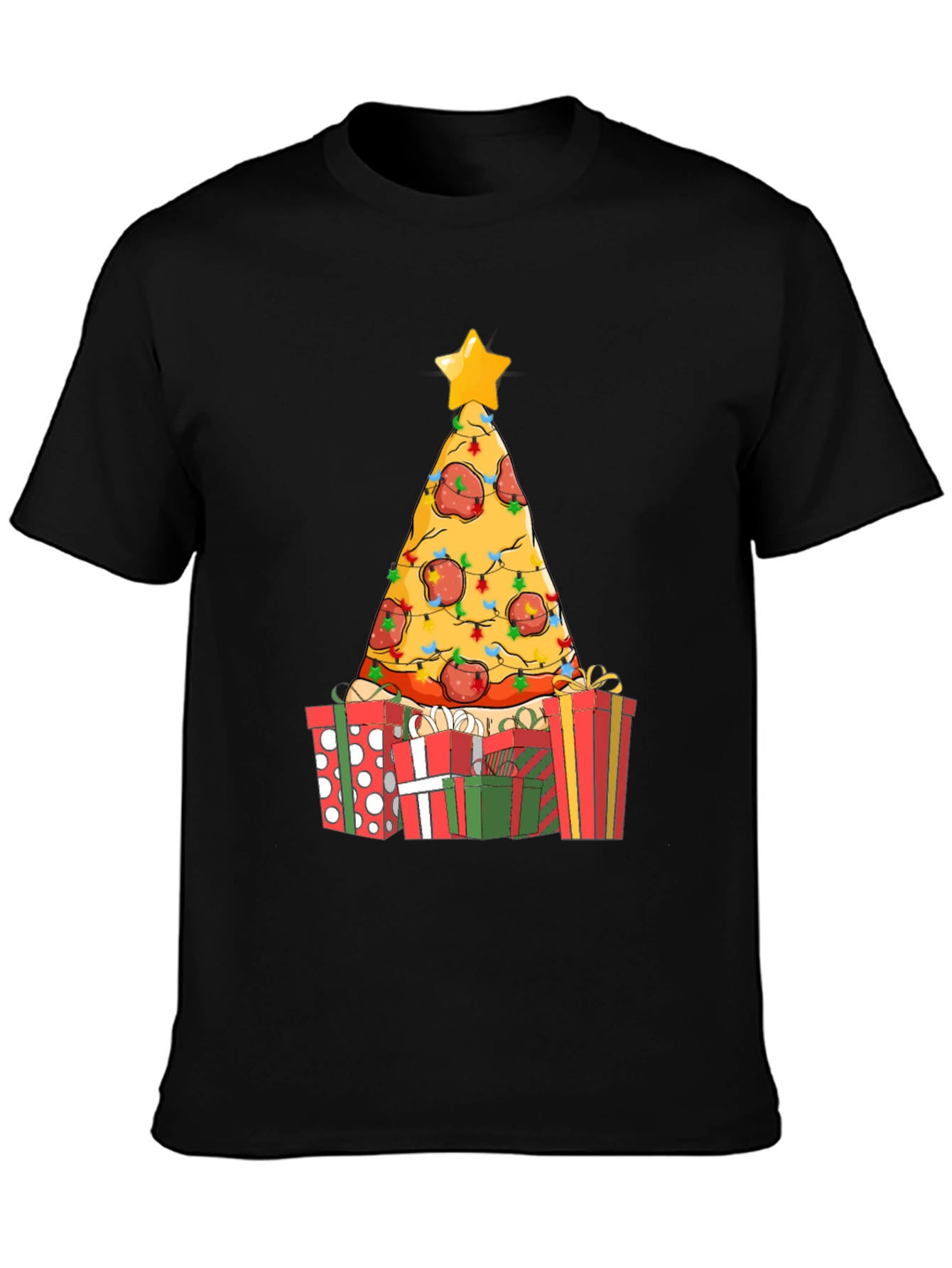 Pizza Christmas Tree Graphic Tee