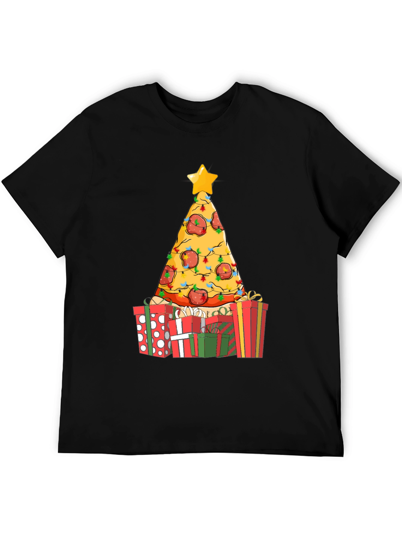 Pizza Christmas Tree Graphic Tee