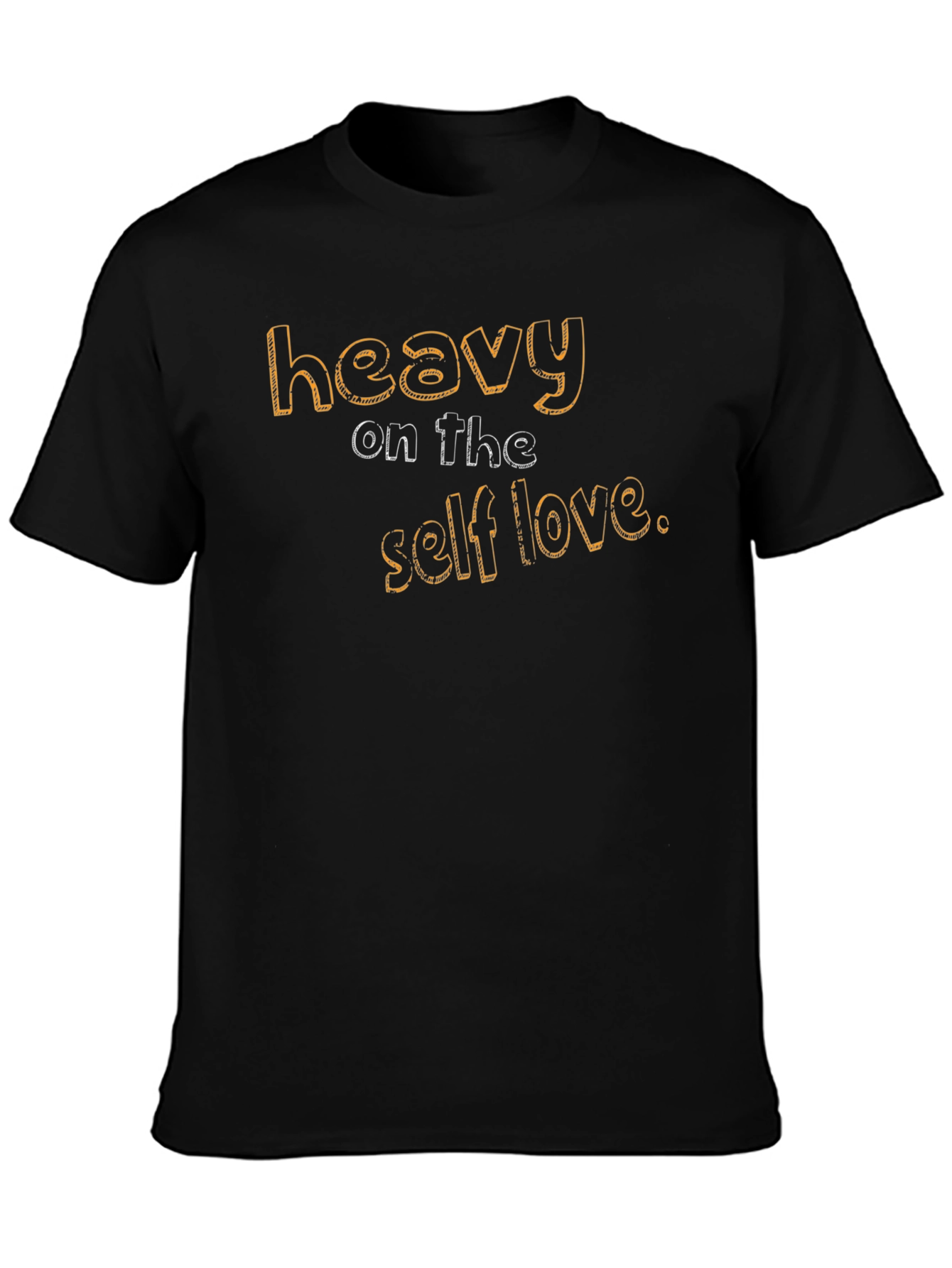 Heavy on The Self Love Black Graphic Tee