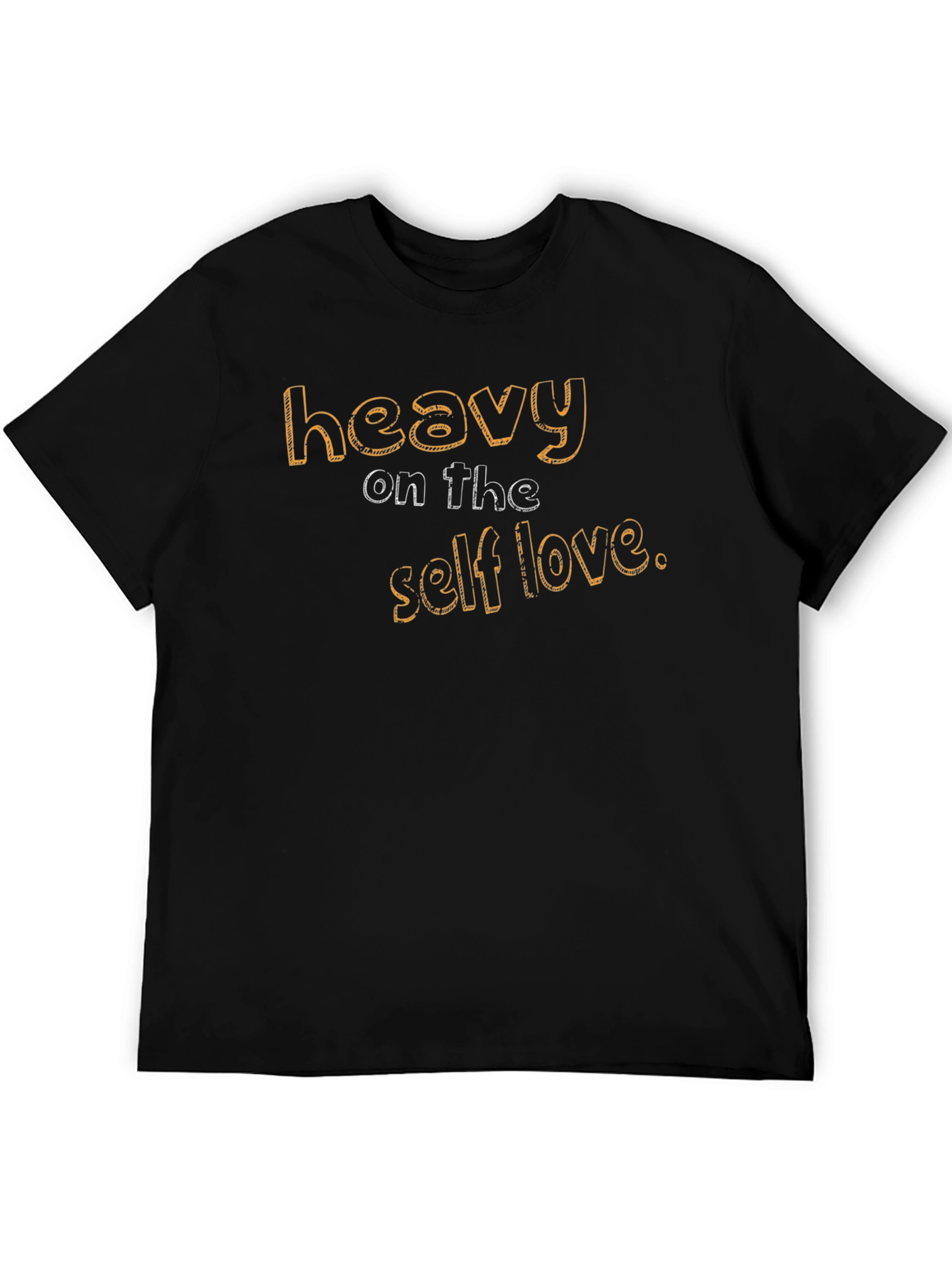 Heavy on The Self Love Black Graphic Tee