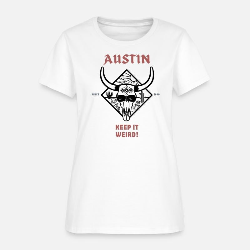 Austin Keep It Weird Cow Skull