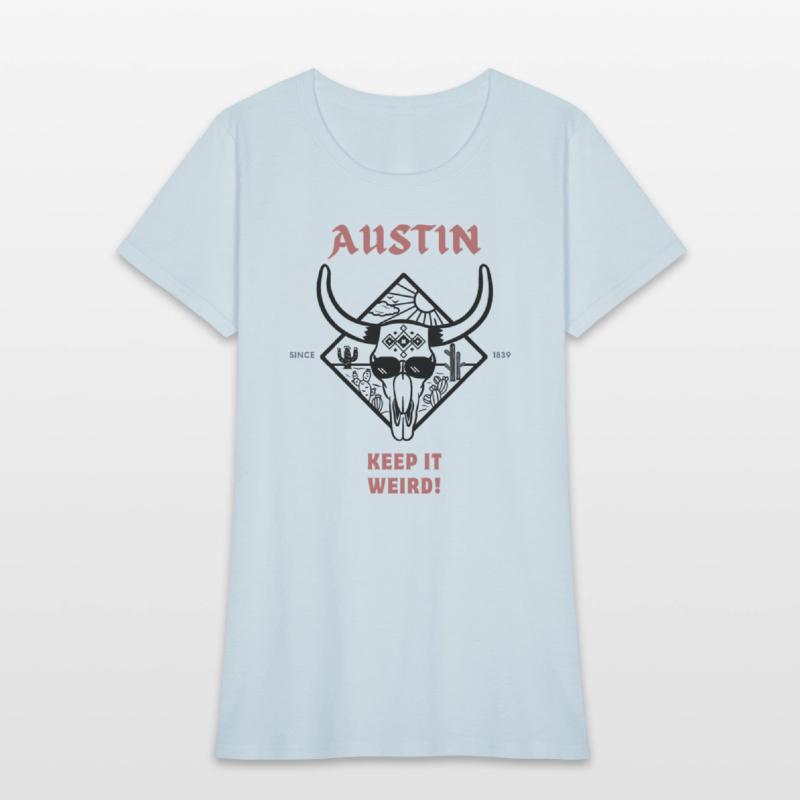 Austin Keep It Weird Cow Skull