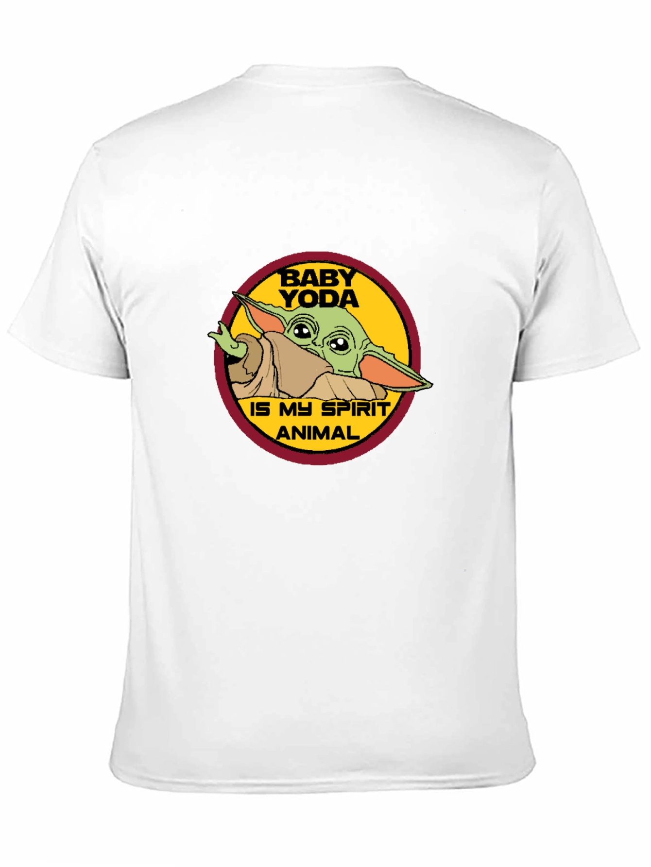 Baby Yoda Spirit Animal Black T-Shirt