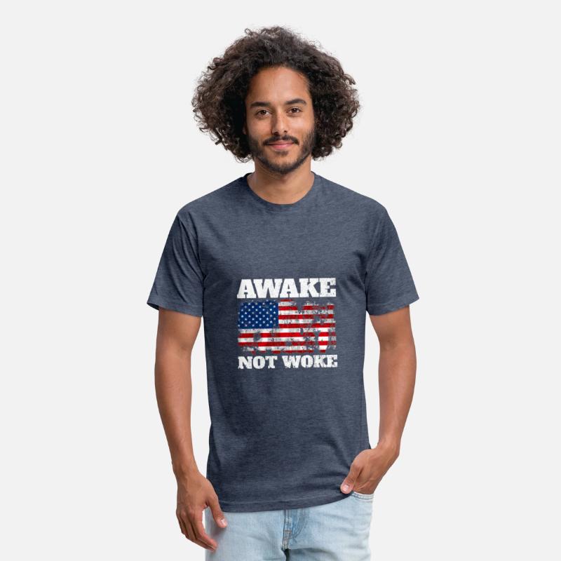 Awake Not Woke Anti Censorship American Flag Awake
