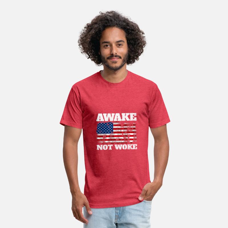 Awake Not Woke Anti Censorship American Flag Awake