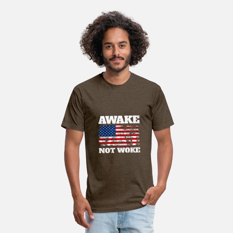 Awake Not Woke Anti Censorship American Flag Awake