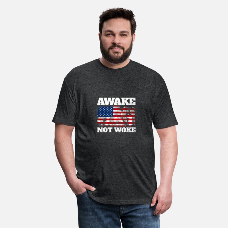 Awake Not Woke Anti Censorship American Flag Awake