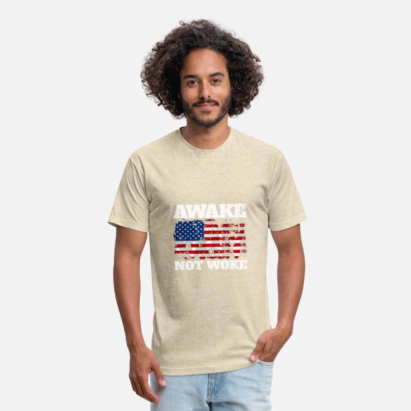 Awake Not Woke Anti Censorship American Flag Awake