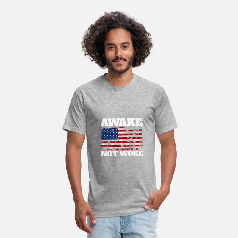 Awake Not Woke Anti Censorship American Flag Awake