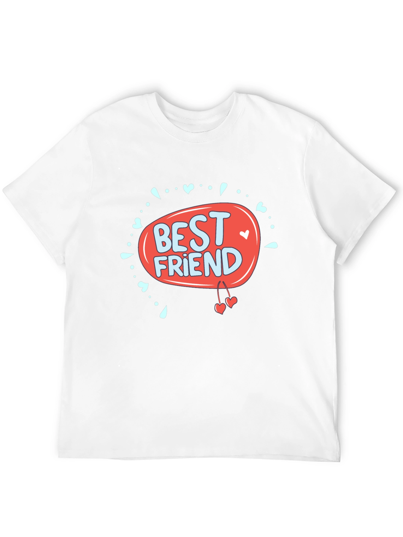 Best Friend Graphic Print Black T-Shirt