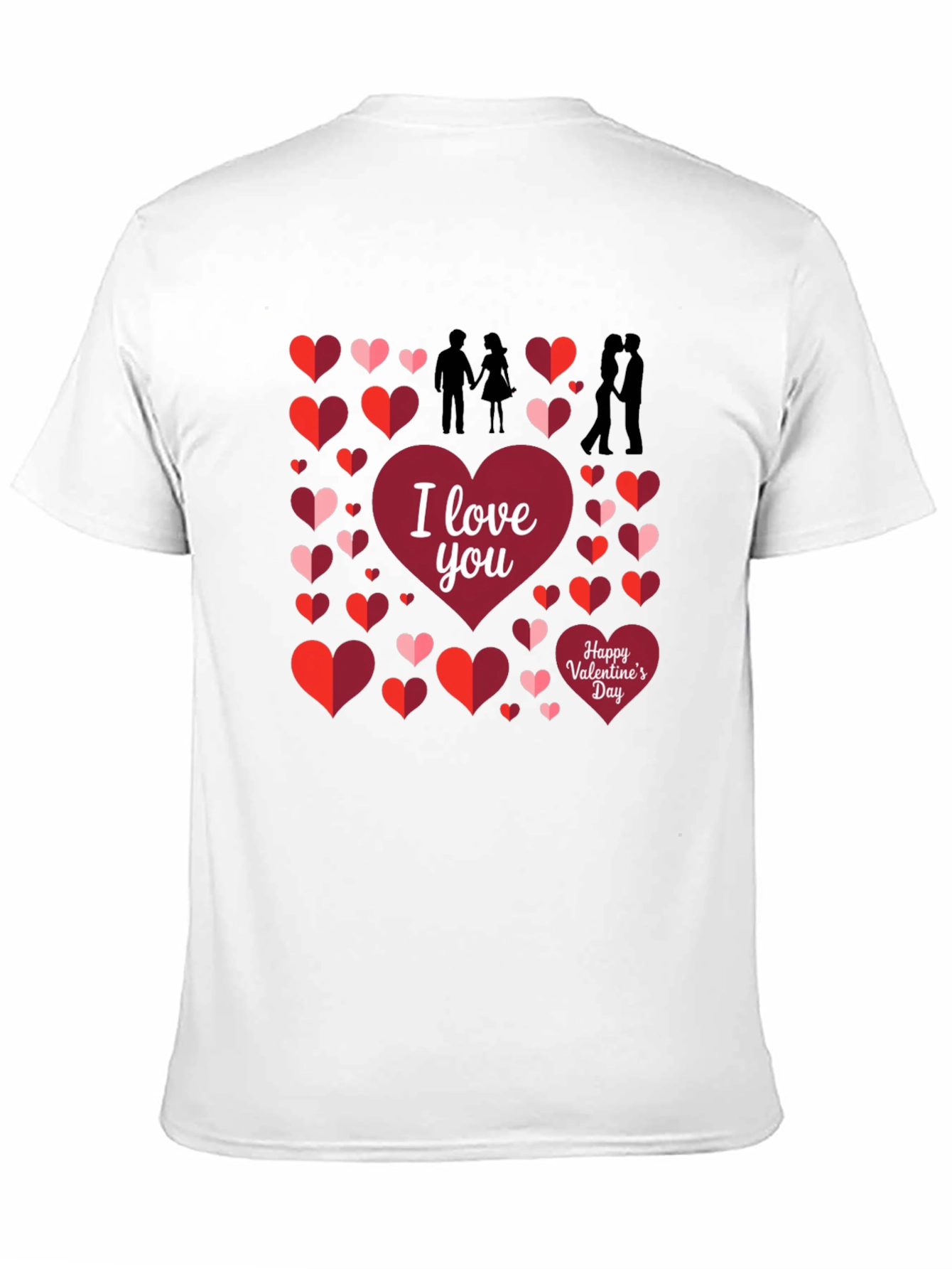 I Love You Valentines Day Black T-Shirt