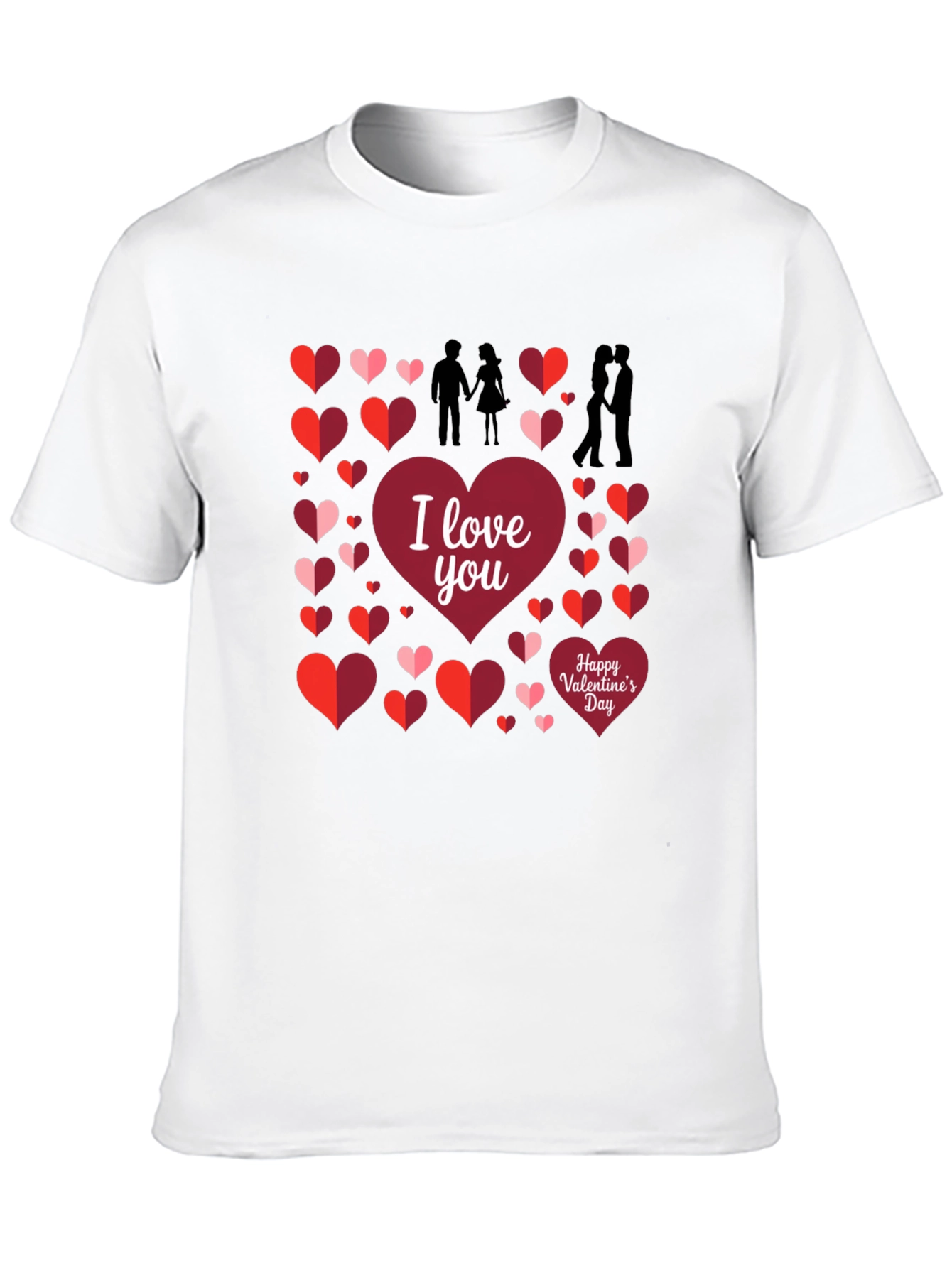 I Love You Valentines Day Black T-Shirt